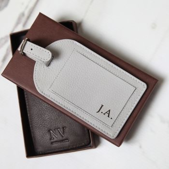 Personalised Leather Luggage Tag, 11 of 12