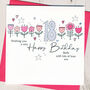 Personalised 18th Birthday Floral Card, thumbnail 1 of 2
