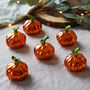 Set Of Six Mini Glass Illuminated Pumpkins, thumbnail 2 of 2