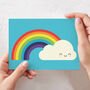 Happy Rainbow Kawaii Card, thumbnail 2 of 6
