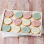 Personalised Get Well Soon Iced Biscuits Box Of 12, thumbnail 1 of 3
