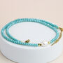 Turquoise And Pearl Bead Necklace, thumbnail 2 of 3