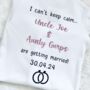 I Cant Keep Calm Aunt Uncle Are Getting Married Babygro, thumbnail 2 of 5