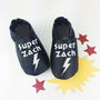 Personalised Superhero Leather Slippers For Children, thumbnail 1 of 3