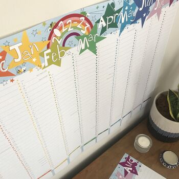 Rainbow, Star And Bugs 2022/23 Academic Wall Planner, 10 of 10