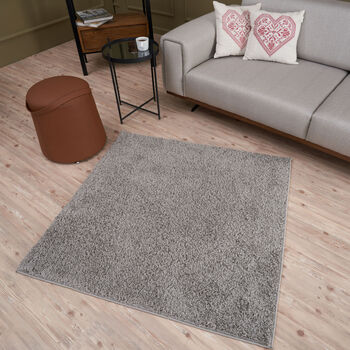 The Rugs Plain Grey Shaggy Rug, 10 of 12