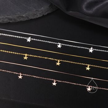Double Layer Tiny Star Charm Necklace, 2 of 10
