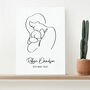 Personalised Line Art New Mum And Baby's Love Print, thumbnail 2 of 12