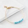 December Birthstone Bracelet With Personalised Tag, thumbnail 4 of 10