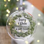 New Home Personalised Wreath Glass Bauble Decoration, thumbnail 4 of 4