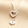 Personalised Mismatched Heart Lariat Necklace, thumbnail 4 of 8