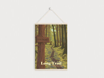 Long Trail Vermont USA Travel Poster Art Print, 6 of 8