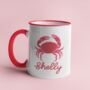 Crab Personalised Mug, Ocean Red Crab Gift, thumbnail 1 of 4