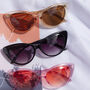 Curved Classic Cat Eye Sunglasses In Pink, thumbnail 2 of 3