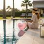 Personalised Inflatable Pvc Pink Or Red Heart Beach Ball, thumbnail 3 of 4
