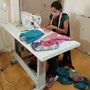 Handmade Toiletry Bag, Blue Kantha Stitch Sari Fabric, thumbnail 9 of 10