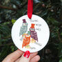 Three Wise Owls Christmas Decoration, thumbnail 1 of 2