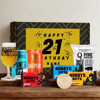 Personalised 21st Birthday Beer Gift Set, 6 of 11