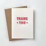 Neon Letterpress 'Thank You' Card, thumbnail 2 of 3