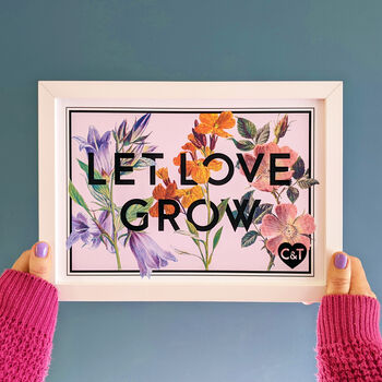 Let Love Grow Floral Couple's Print, 2 of 5