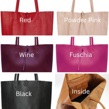 Personalised Real Leather Tote Bag, 12 of 12