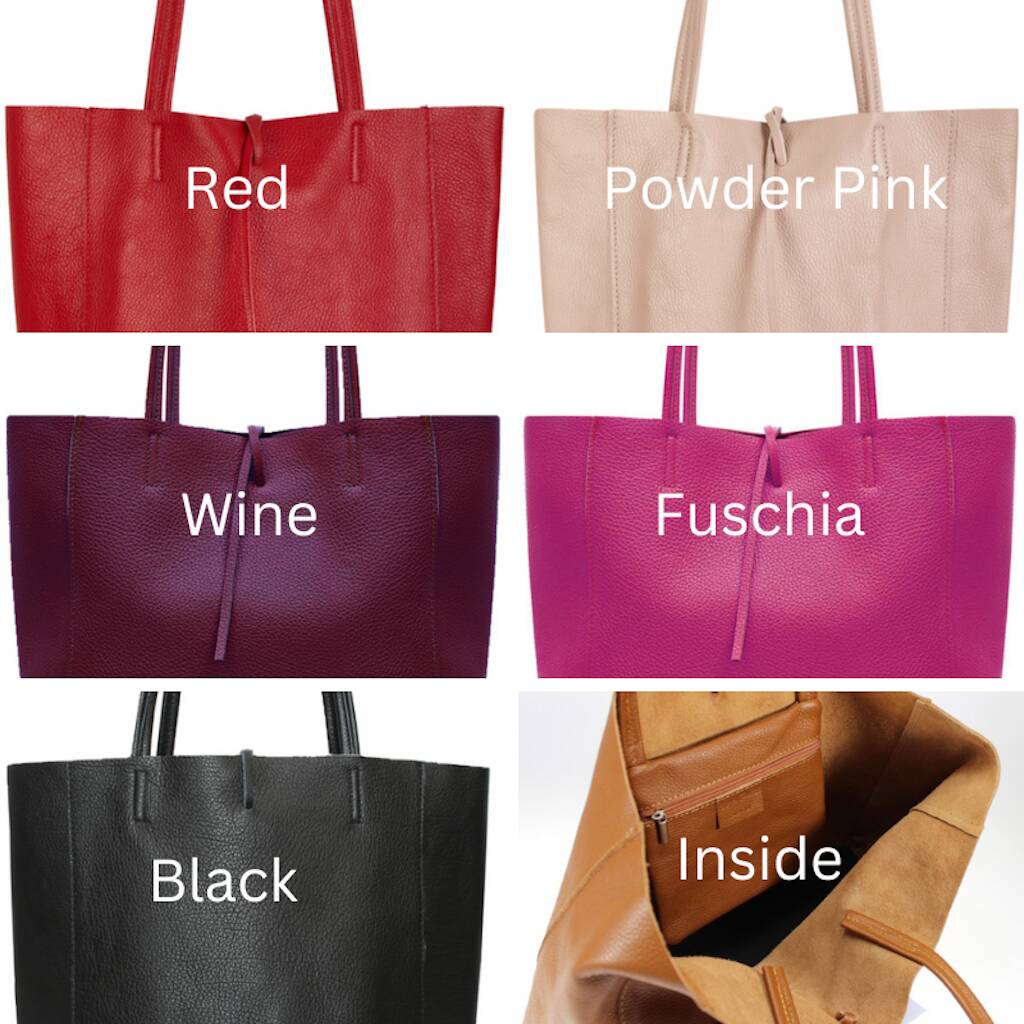 Personalised Real Leather Tote Bag By Magpie Decor | notonthehighstreet.com