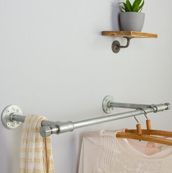 Notting Hill Industrial Clothes Rail Galvanised, 4 of 5