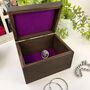 Wooden Cufflink And Watch Box With Copper Message, thumbnail 9 of 9