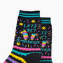 Pinata Get Smashed Combed Cotton Socks In Black, thumbnail 2 of 4