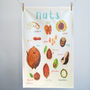 'Nuts' Illustrated Food Tea Towel, thumbnail 2 of 3