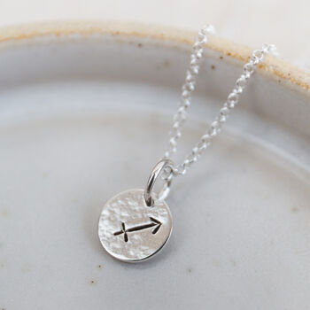 Sterling Silver Dinky Zodiac Sign Pendant, 10 of 12