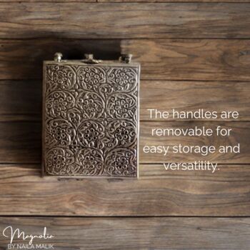 Lahore Vintage Brass Silver Clutch, 5 of 6
