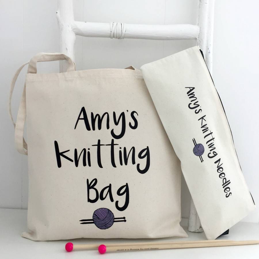 Personalised Knitting Bag By Kelly Connor Designs Personalised Knitting Bag