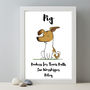 Jack Russell Personalised Dog Name Personality Print, thumbnail 2 of 5