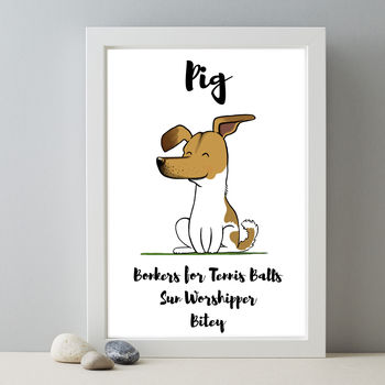Jack Russell Personalised Dog Name Personality Print, 2 of 5