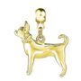 Chihuahua Sterling Silver, Gold Plated Charm, thumbnail 6 of 10