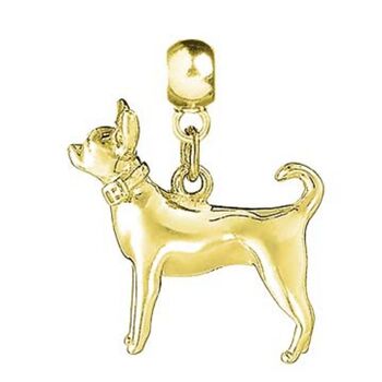 Chihuahua Sterling Silver, Gold Plated Charm, 6 of 10