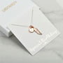Personalised Rose Gold Feather Necklace Gift For Her, thumbnail 1 of 6