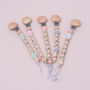 Personalised Crochet And Wood Dummy Clip, thumbnail 1 of 6