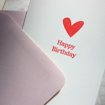 Happy Birthday Red Heart Card, 4 of 6