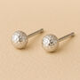Sterling Silver Hammered Ball Stud Earrings, thumbnail 1 of 6