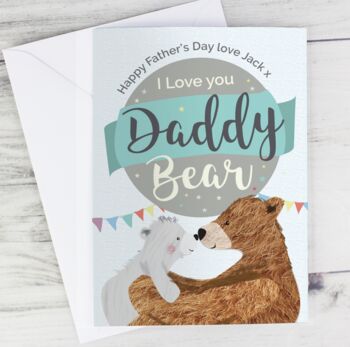 Personalised Daddy Bear Card, 4 of 4