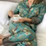 Turquoise Silky Long Pyjama Set, thumbnail 3 of 4