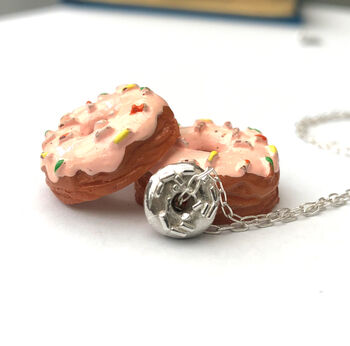 Sterling Silver Mini Doughnut Necklace, 12 of 12