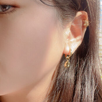 Gold Bean Earrings, 3 of 4