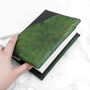 A6 Lotus Leaf Leather Notebook, thumbnail 2 of 12