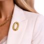 Oblong Modern Abstract Statement Brooch, thumbnail 1 of 3