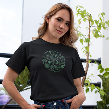 'Plant Mom' Illustration Cotton T Shirt, 3 of 6