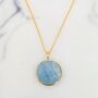 The Circle Aquamarine March Birthstone Necklace, Gold, thumbnail 1 of 7