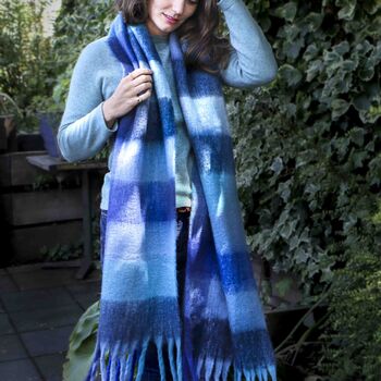 Soft Chunky Wool Scarf And Hot Water Bottle Gift Set, 8 of 9